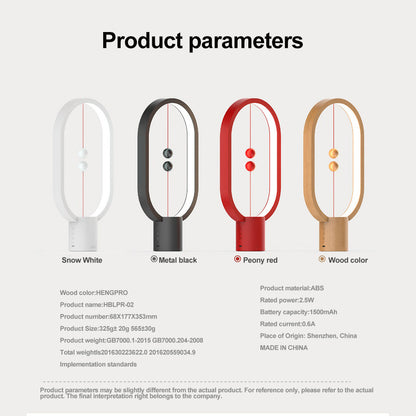 Lampada da comodino di design moderno a funzionamento magnetico